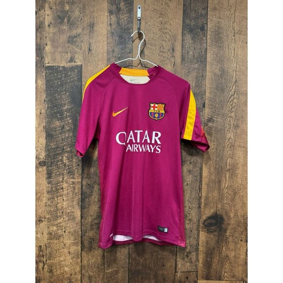 Nike FCB Shirt Mens Small 2016-17 Training Jersey Pre-Match Soccer Barca Purple - Picture 2 of 6